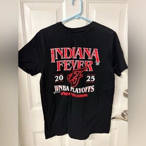 2025 Indiana Fever Playoff Shirt in Stranger Things font Size Medium. Wnba